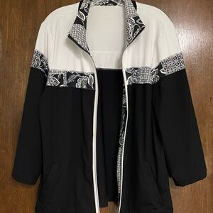 Alfred Dunner Size 14 Black & White Jacket
